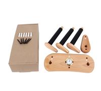 PolyGen Split Design Guitar Hook with EVA Padding for Home/Studio Display, a Sturdy Wood Guitar Hanger for Horizontal Wall Mounting of Bass/Electric Guitars (With Hygrometer)