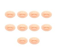 PolyGen Training Lips Featuring a Soft Texture and Open Mouth Design for Realistic Application, A Set of Silicone Practice Lips for Cosmetic Makeup Practice (Dark Skin)
