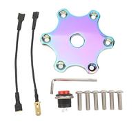 PolyGen Universal Horn Plate Kit with Distinctive Hexagonal Shape for Improved Vehicle Stability Steering Wheel Horn Cover Included for 6 Bolt Racing Wheels