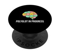 Polyglot In Progress Vocabulary Fluency Language Learner PopSockets Adhesive PopGrip