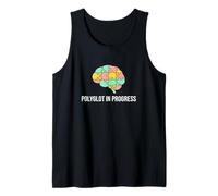 Polyglot in Progress Vocabulary Fluency Language Learner Tank Top