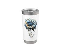 Polygon Art Bachelor's Button Flowers Stainless Steel Insulated Tumbler