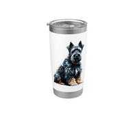 Polygon Art Black Russian Terrier Chornyi Terrier Stainless Steel Insulated Tumbler