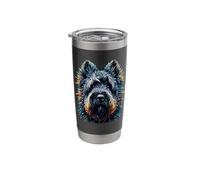 Polygon Art Black Russian Terrier Chornyi Terrier Stainless Steel Insulated Tumbler
