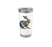 Polygon Art Black-Tailed Jackrabbit Hare Stainless Steel Insulated Tumbler