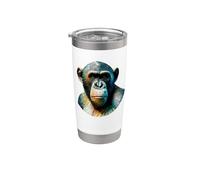 Polygon Art Bonobo Monkey Ape Chimpanzee Monkeys Stainless Steel Insulated Tumbler