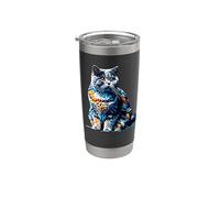 Polygon Art British Shorthair Cat British Blue Stainless Steel Insulated Tumbler