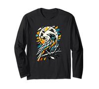 Polygon Art Crow Silhouette Raven Crows Long Sleeve T-Shirt