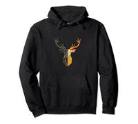 Polygon art deer antler stag head Pullover Hoodie