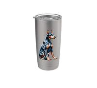 Polygon Art Doberman Pinscher Dobermans Dobie Stainless Steel Insulated Tumbler