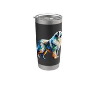 Polygon Art Great Pyrenees Pyrenean Mountain Dog Pyr Stainless Steel Insulated Tumbler