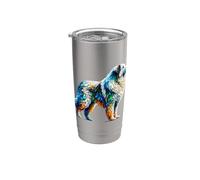 Polygon Art Great Pyrenees Pyrenean Mountain Dog Pyr Stainless Steel Insulated Tumbler