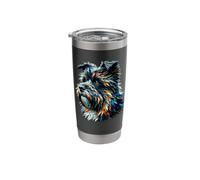 Polygon Art Griffon Belge Brussels Griffon Stainless Steel Insulated Tumbler
