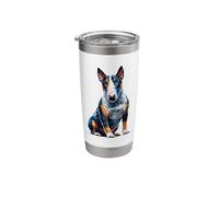 Polygon Art Miniature Bull Terrier Mini Bull Stainless Steel Insulated Tumbler