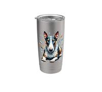 Polygon Art Miniature Bull Terrier Mini Bull Stainless Steel Insulated Tumbler