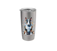 Polygon Art Miniature Bull Terrier Mini Bull Stainless Steel Insulated Tumbler