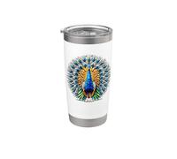 Polygon Art Peacock Peafowl Peafowls Stainless Steel Insulated Tumbler
