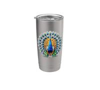 Polygon Art Peacock Peafowl Peafowls Stainless Steel Insulated Tumbler