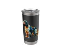 Polygon Art Welsh Springer Spaniel Stainless Steel Insulated Tumbler