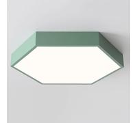 Polygon Creative Flat Lights Macaroon Minimalist Ceiling Lamp Recessed Installation Elegant Ceiling Lighting Fixtures Eye Protection Colorful Panel Lights For Kitchen, Bedroom, Living Room (Green 19.