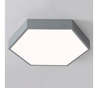Polygon Creative Flat Lights Macaroon Minimalist Ceiling Lamp Recessed Installation Elegant Ceiling Lighting Fixtures Eye Protection Colorful Panel Lights For Kitchen, Bedroom, Living Room (Ash 19.7i