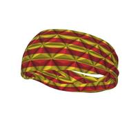 Polygon Effect of The Catalan Flag Headbands Men Women Non Slip Wicking Sports Sweatband for Gym Basketball Yoga Hairbands