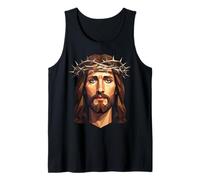 Polygon Jesus Christ Geometric Christianity Tank Top