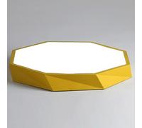 Polygon Personalized Ceiling Lamp Colorful Elegant LED Ceiling Flush Lights Macaroon Household Panel Lights Eye Protection Ultra-Thin Ceiling Lighting Fixtures for Bedroom,Living Room,Dining (Yellow