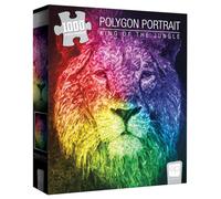 Polygon Portrait King Of Jungle 1000-Piece Puzzle