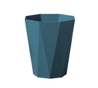 Polygon Small Trash Can,Slim Plastic Bin,Lightweight Recycling Trash Can with Smooth Finish Office Organizer Rubbish Can Paper Baske for Bathrooms, Laundry Room, Kitchens,Bedroom 21x24cm (Blue)