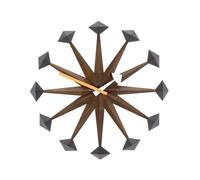 Polygon Wall Clock Walnut