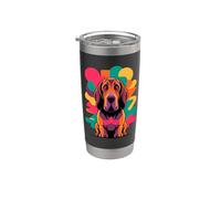 Polygonal Abstract Art Bavarian Mountain Scent Hound Stainless Steel Insulated Tumbler