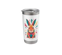 Polygonal Abstract Art Bunny Rabbit Bunnies Rabbits Stainless Steel Insulated Tumbler