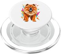 Polygonal Abstract Art Chow Chow PopSockets PopGrip for MagSafe