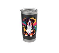 Polygonal Abstract Art Entlebucher Mountain Dog Stainless Steel Insulated Tumbler