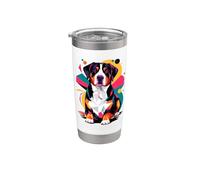 Polygonal Abstract Art Entlebucher Mountain Dog Stainless Steel Insulated Tumbler