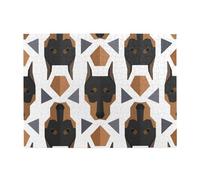 Polygonal Pattern Doberman Head,500 Pieces Puzzles for Adults-Wooden Jigsaw Puzzle for Adults Elderly