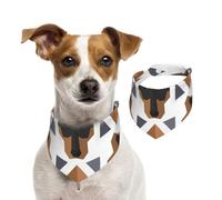 Polygonal Pattern Doberman Head,Dog Bandanas Cotton Pet Scarf Adjustable Bibs for Pet,L