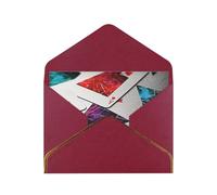 Polygonal Playing Cards Luxury Pearl Paper Greeting Card With Gold Border, Blank Inside, With Envelope - Birthday, Wedding, Christmas, Valentine