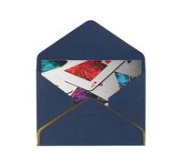 Polygonal Playing Cards Luxury Pearl Paper Greeting Card With Gold Border, Blank Inside, With Envelope - Birthday, Wedding, Christmas, Valentine