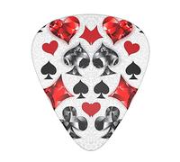 Polygonal Playing Cards Printed Guitar Picks,12 Pack Personalized Guitar Picks For Bass Acoustic Guitar Electric Guitar Includes 0.46mm/0.71mm/ 0.96mm