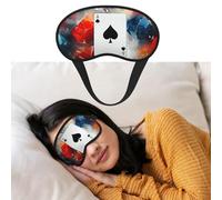 Polygonal Playing Cards Sleep Mask for Women Men Blackout Eye Masks for Sleeping Blindfold Sleep Mask Side Sleeper Eye Cover for Meditation Light Blocking Travel Essentials