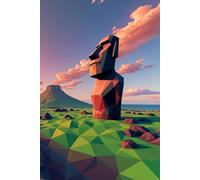 Polygonal Rapa Nui (Easter Island) Moai Journal: a LINED notebook for self-expression