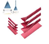 Polygons Flat 3-in-1 Measuring Spoons, Polygons Measuring Spoon, Magnetic Measuring Spoons Set, Polygon Flat Folding Measuring Spoon (Red,2Pcs)