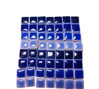 Polygons Mosaic Tiles Arts， Self-Adhesive Porcelain Square Mirror Mosaic Tiles DIY Pack of 100 Multicolor 9.5x9.5x5mm(Color 2)