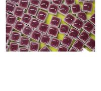 Polygons Mosaic Tiles Arts， Self-Adhesive Porcelain Square Mirror Mosaic Tiles DIY Pack of 100 Multicolor 9.5x9.5x5mm(Deep Red)