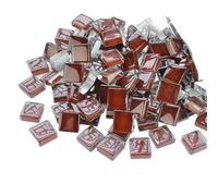 Polygons Mosaic Tiles Arts， Self Adhesive Square Glass Mosaic Tiles Pack of 100 Multicolor 1cm x for DIY Craft(Bruin)