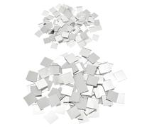 Polygons Mosaic Tiles Arts， Square Glass Mirror Mosaic Tiles Self Adhesive 10mm 15mm Multicolor Pack of 100-500 Pcs(Red,10MM-300PCS)
