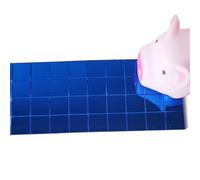 Polygons Mosaic Tiles Arts， Square Glass Mosaic Mirror Tiles Self Adhesive Sticker Multicolor Multiple Sizes 480 Pcs(Blu,4X30CM-5X5MM)