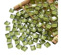 Polygons Mosaic Tiles Arts， Square Glass Mosaic Tiles Self Adhesive 1cm Multicolor Pack of 300 DIY Craft Materials(Color 4)